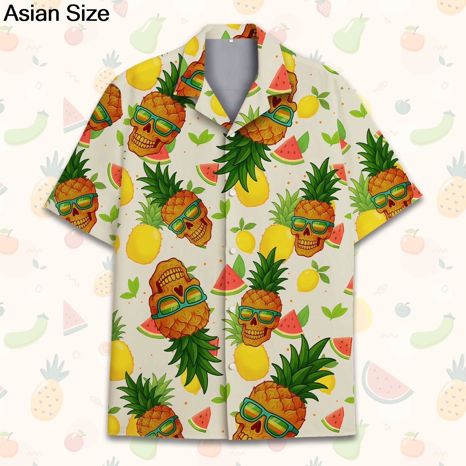 Summer Vibes Clothing Men - Skull Pineapple Hawaiian Shirt Men Women