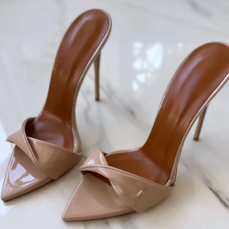 Summer Clothing Plus Size - Pointed thin-heeled sandals summer PVC paint