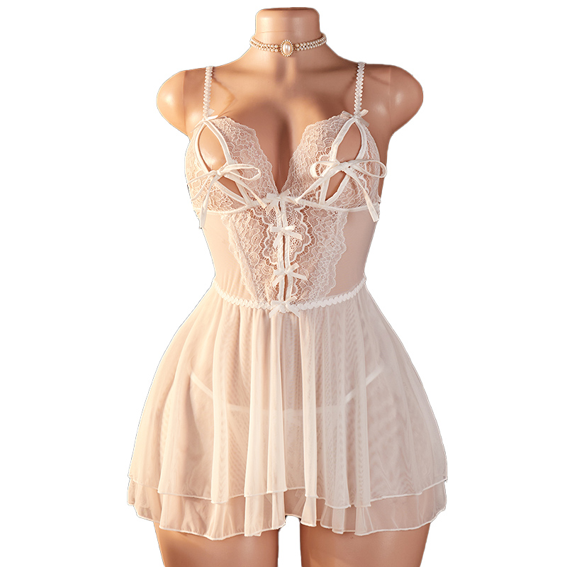 Summer Nights Clothing - Transparent Sexy Woman Lingerie Deep V