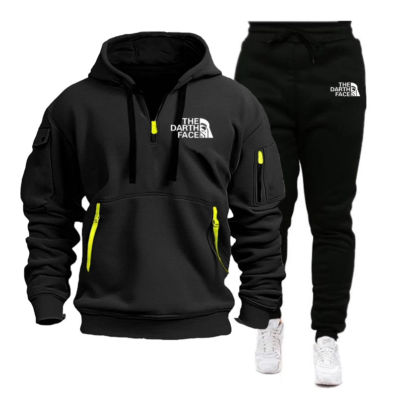 Summer Clothing Types - Men's hooded sports shirt set featuring