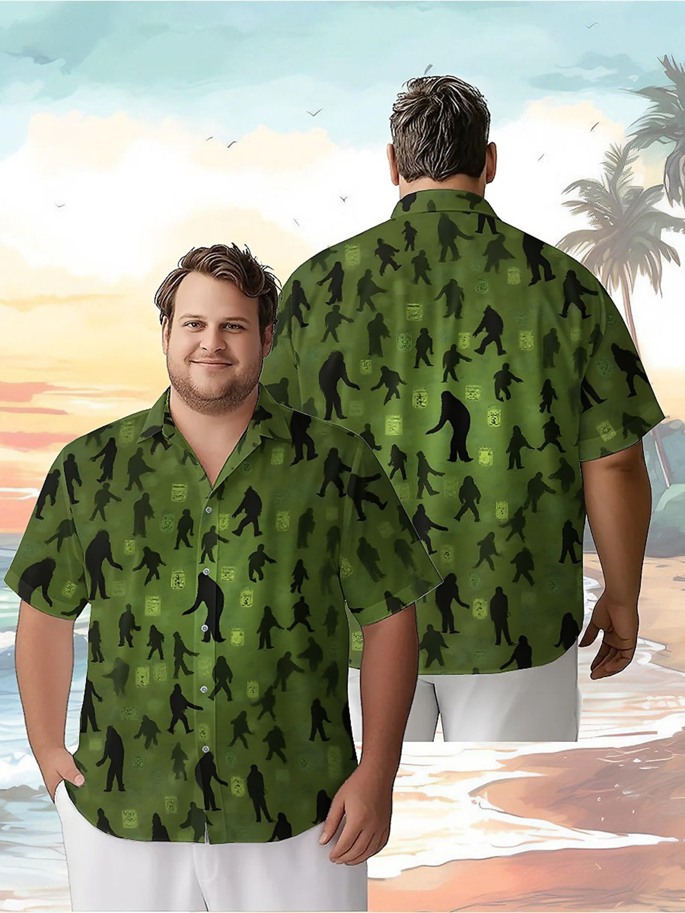 Men's Plus Size Hawaiian Shirt - Summer Clothing Patterns avaliação e preço