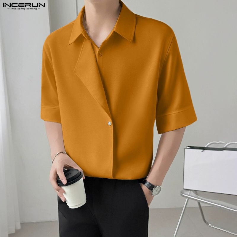 2026 Men Shirt Solid Color Lap - Summer Clothing Colors 2026 avaliação e preço