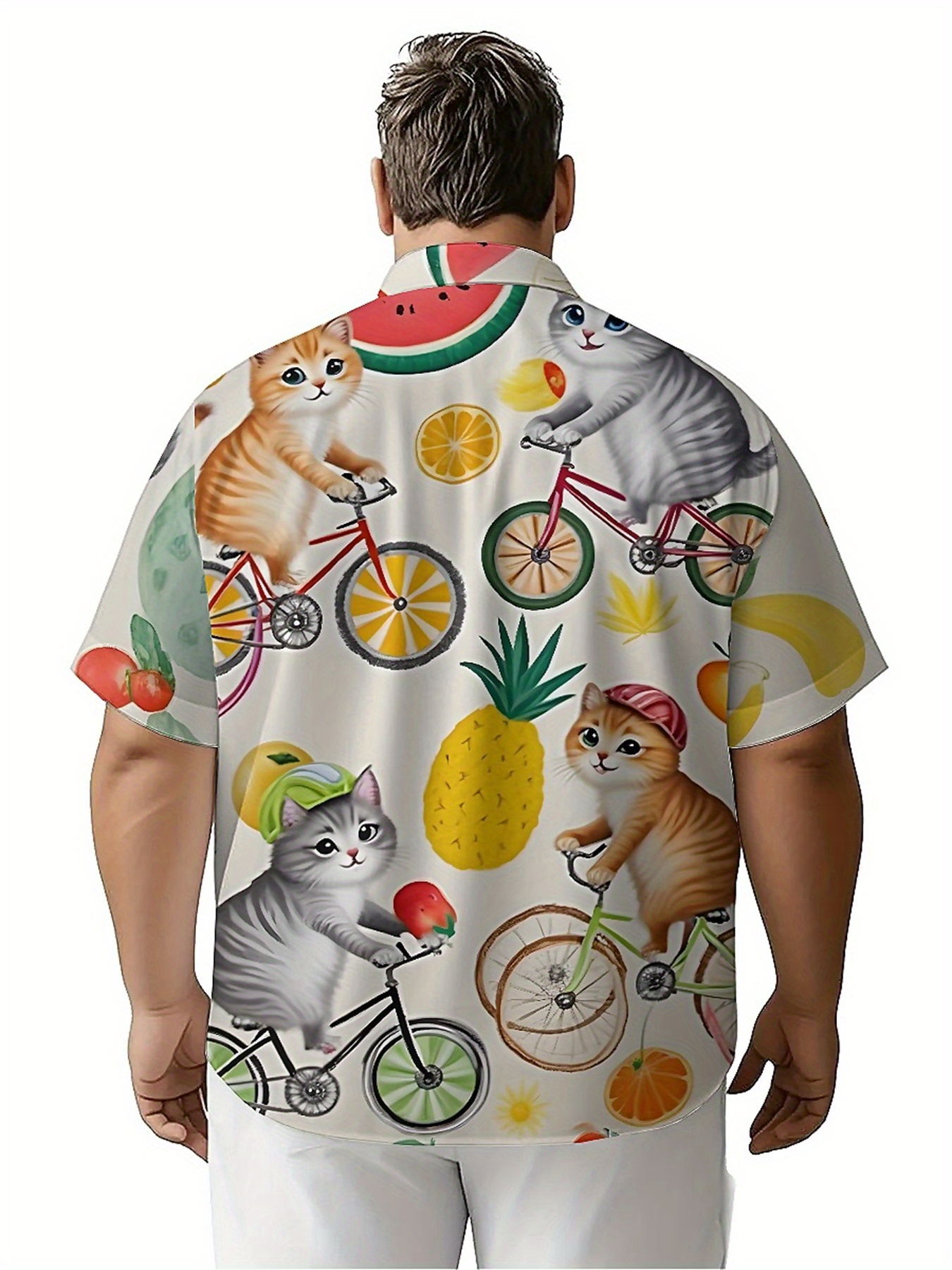 Men's Plus Size Hawaiian Shirt - Summer Clothing Patterns avaliação e preço