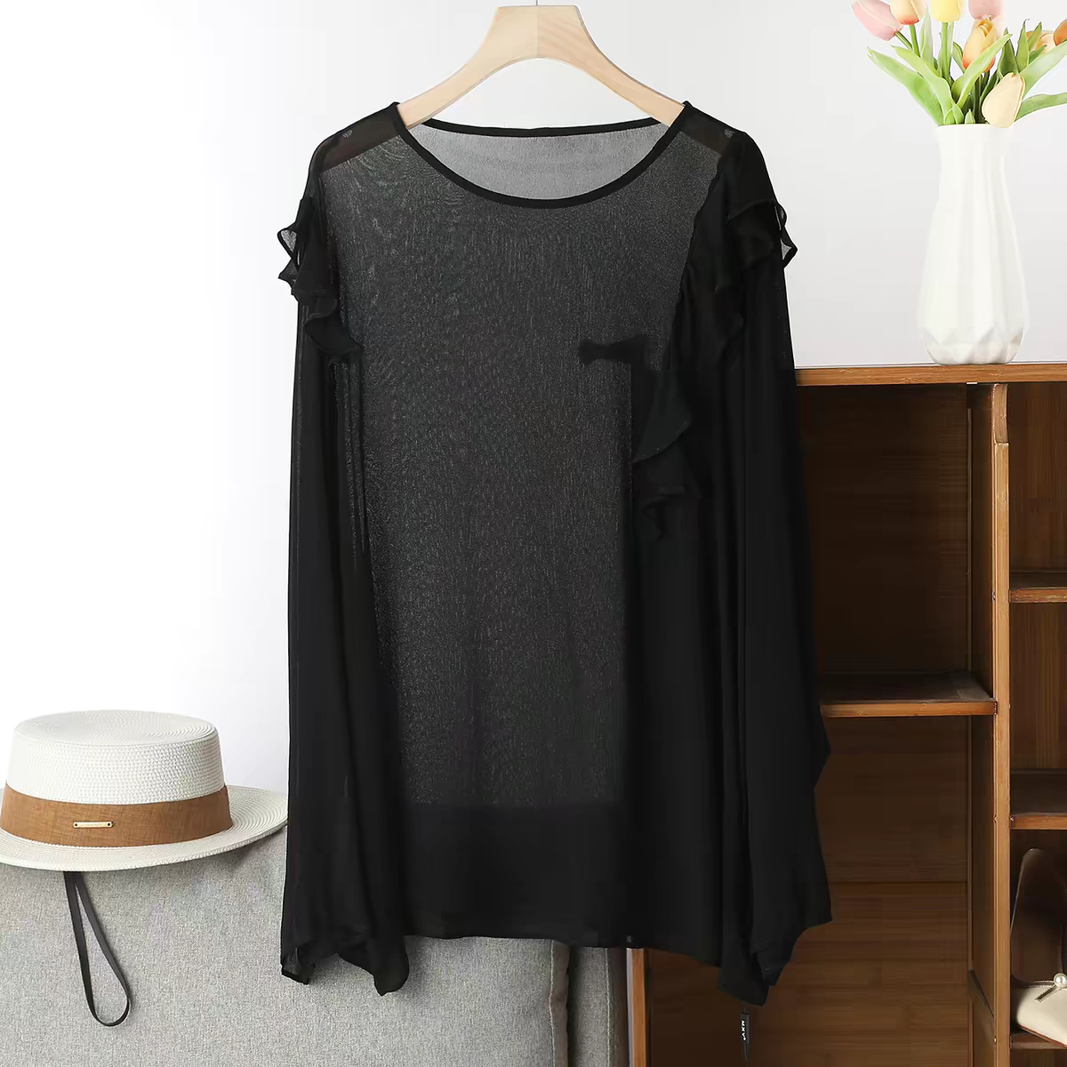 French Elegant Long Sleeve Ruf - Summer Clothing Plus Size avaliação e preço