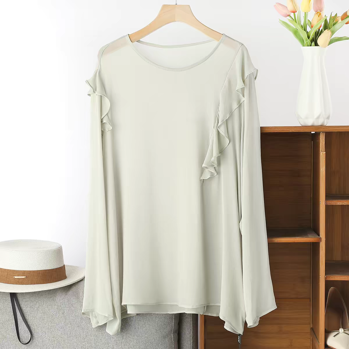 French Elegant Long Sleeve Ruf - Summer Clothing Plus Size avaliação e preço