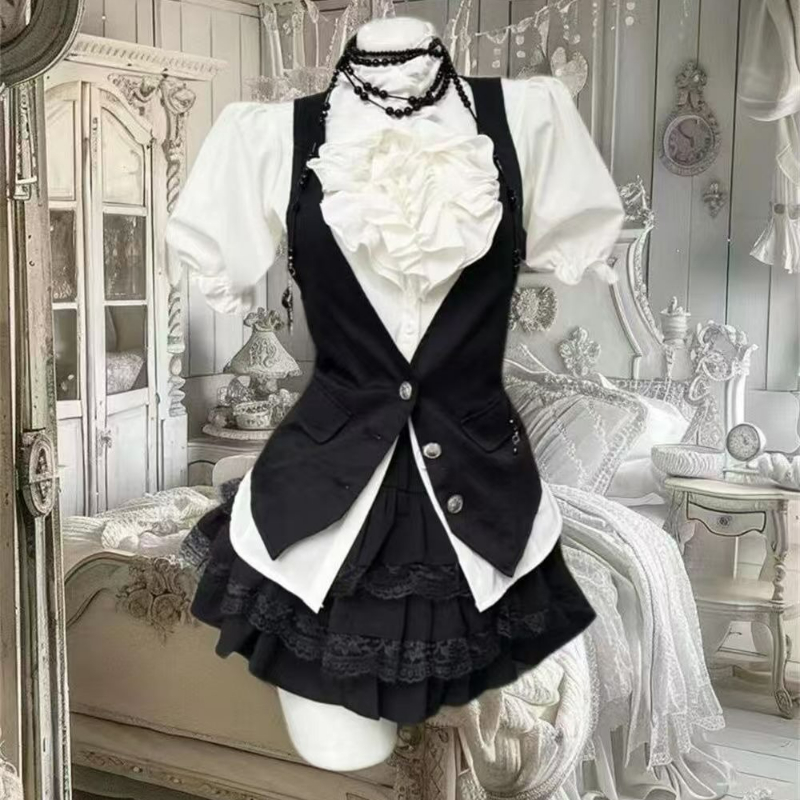 Y2k Aesthetic Lolita Style Swe - Summer Clothing Aesthetic avaliação e preço