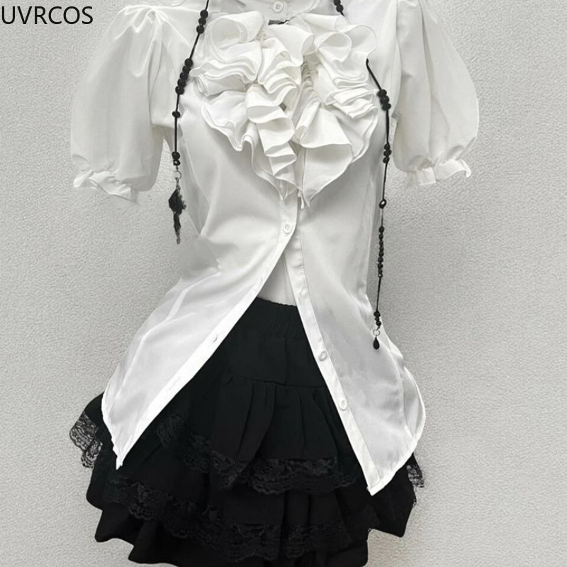 Y2k Aesthetic Lolita Style Swe - Summer Clothing Aesthetic avaliação e preço