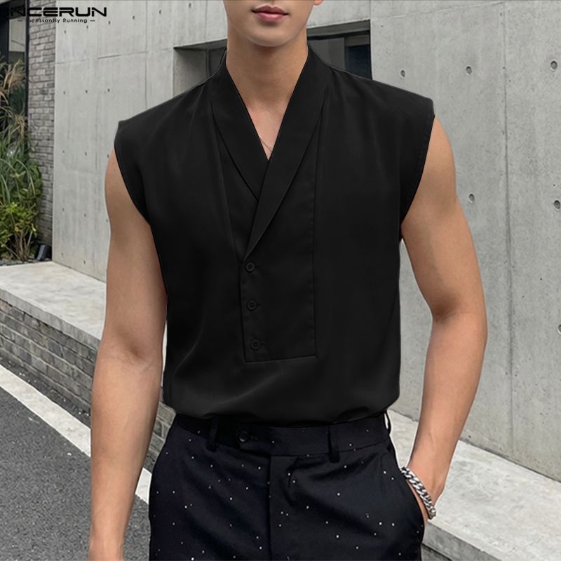 INCERUN Men Tank Tops Solid Co - Summer Clothing Colors 2026 avaliação e preço