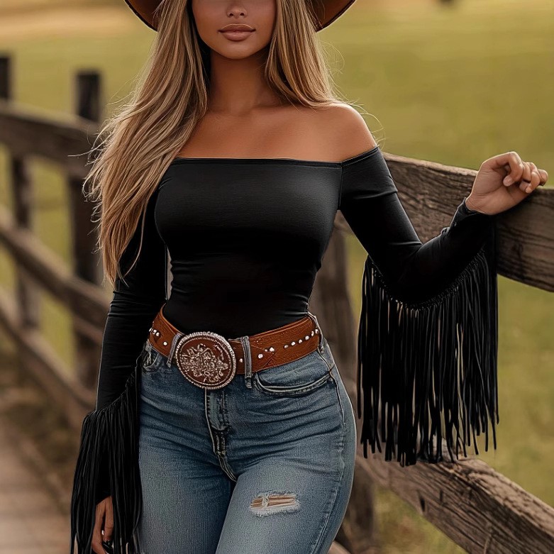 Women Clothes Blouse Fringe De - Summer Clothes Fashion avaliação e preço