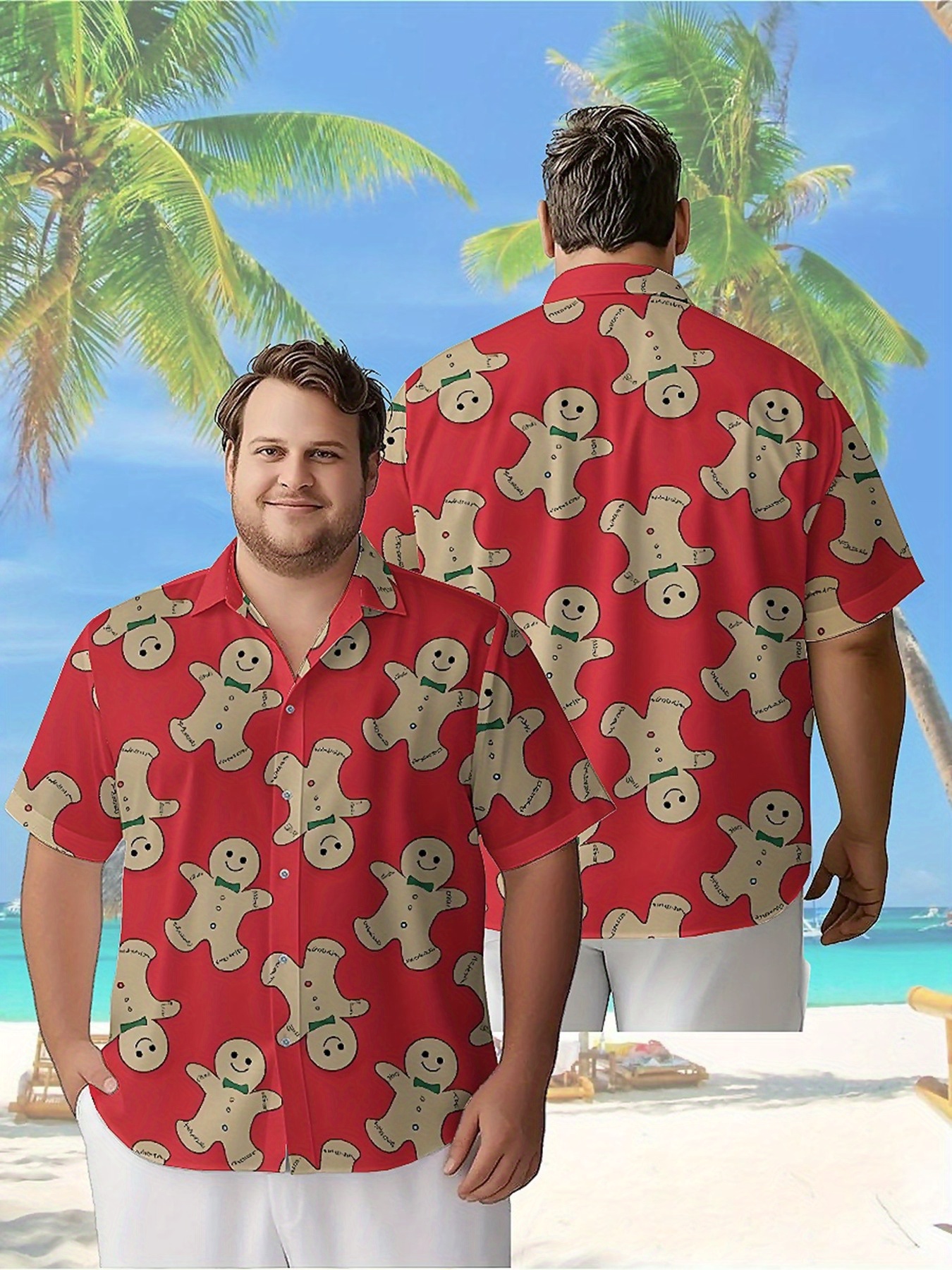 Men's Plus Size Hawaiian Shirt - Summer Clothing Patterns avaliação e preço