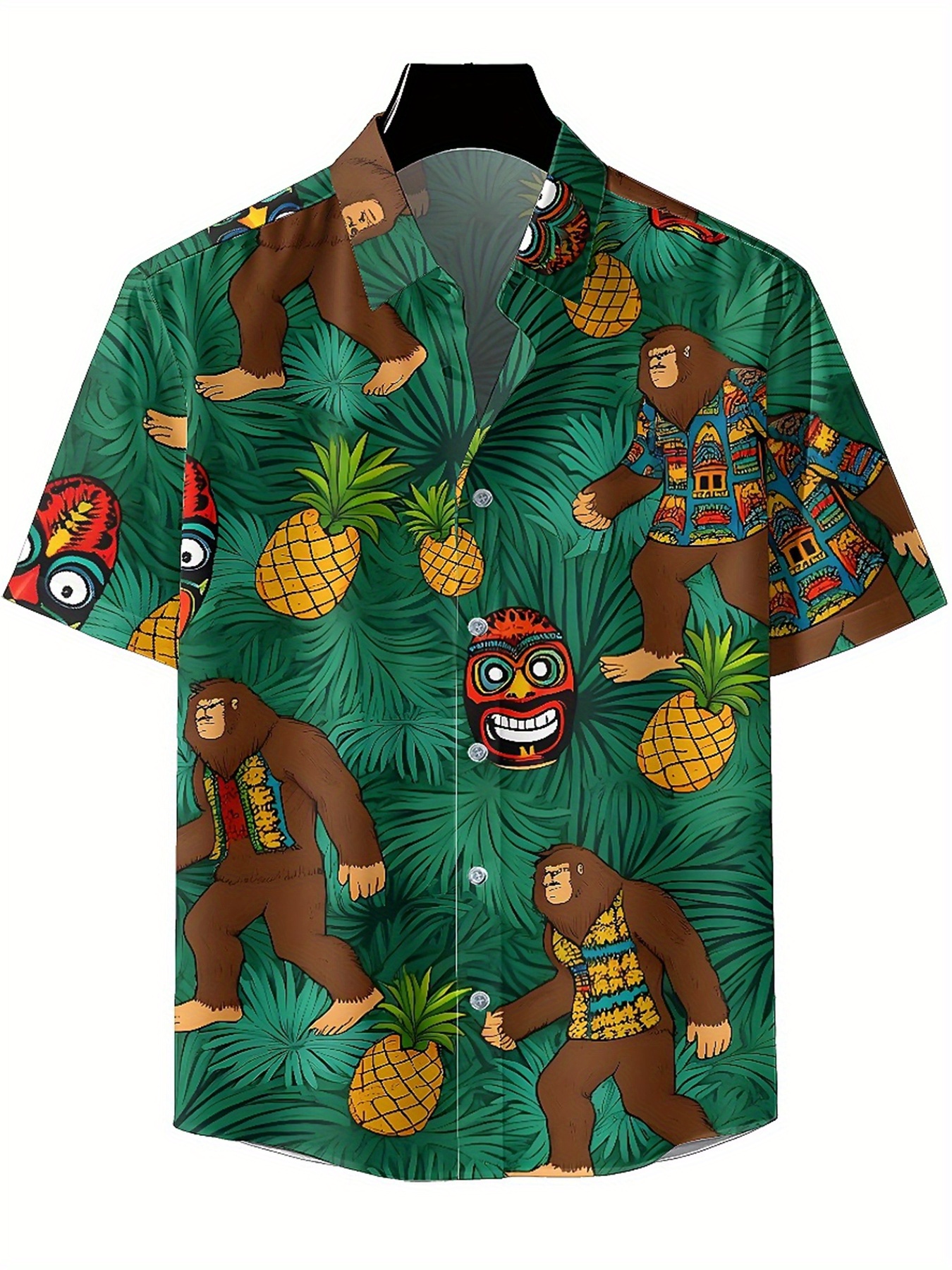 Men's Plus Size Hawaiian Shirt - Summer Clothing Patterns avaliação e preço