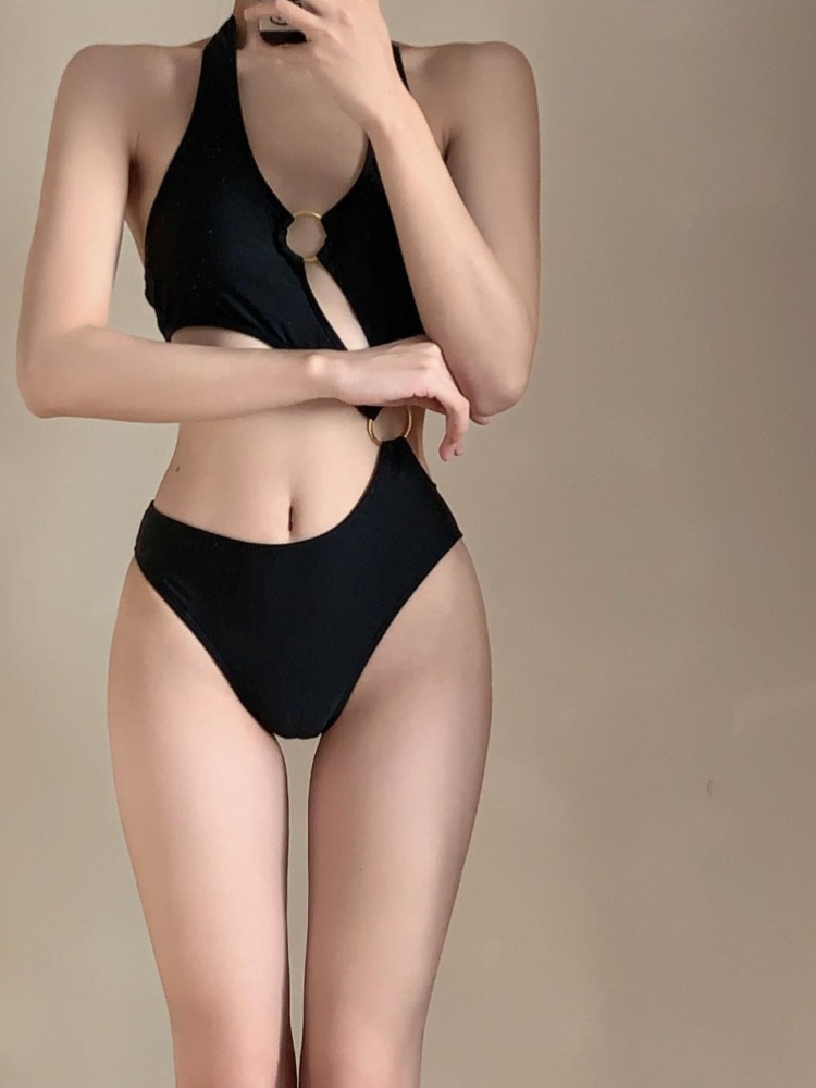 Women's Black Sexy High Waist  - Swimsuit One Piece avaliação e preço