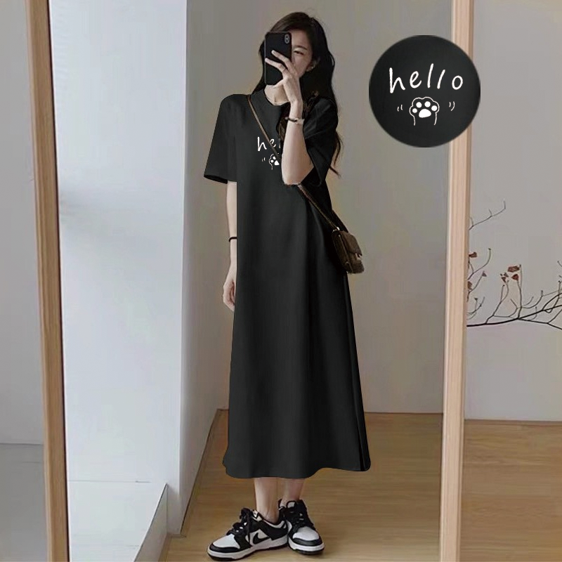 Women O Neck Long T Shirt Dres - Summer Nights Clothing avaliação e preço
