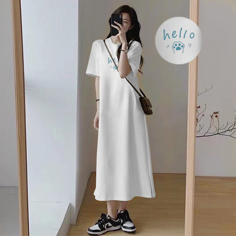 Women O Neck Long T Shirt Dres - Summer Nights Clothing avaliação e preço