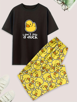 Men's casual pajama set, duck- - Summer Duck Clothing avaliação e preço