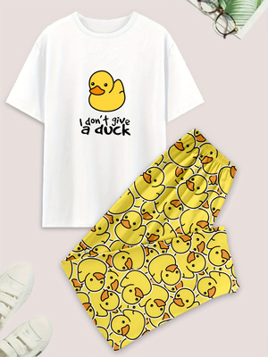 Men's casual pajama set, duck- - Summer Duck Clothing avaliação e preço