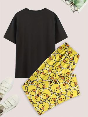 Men's casual pajama set, duck- - Summer Duck Clothing avaliação e preço