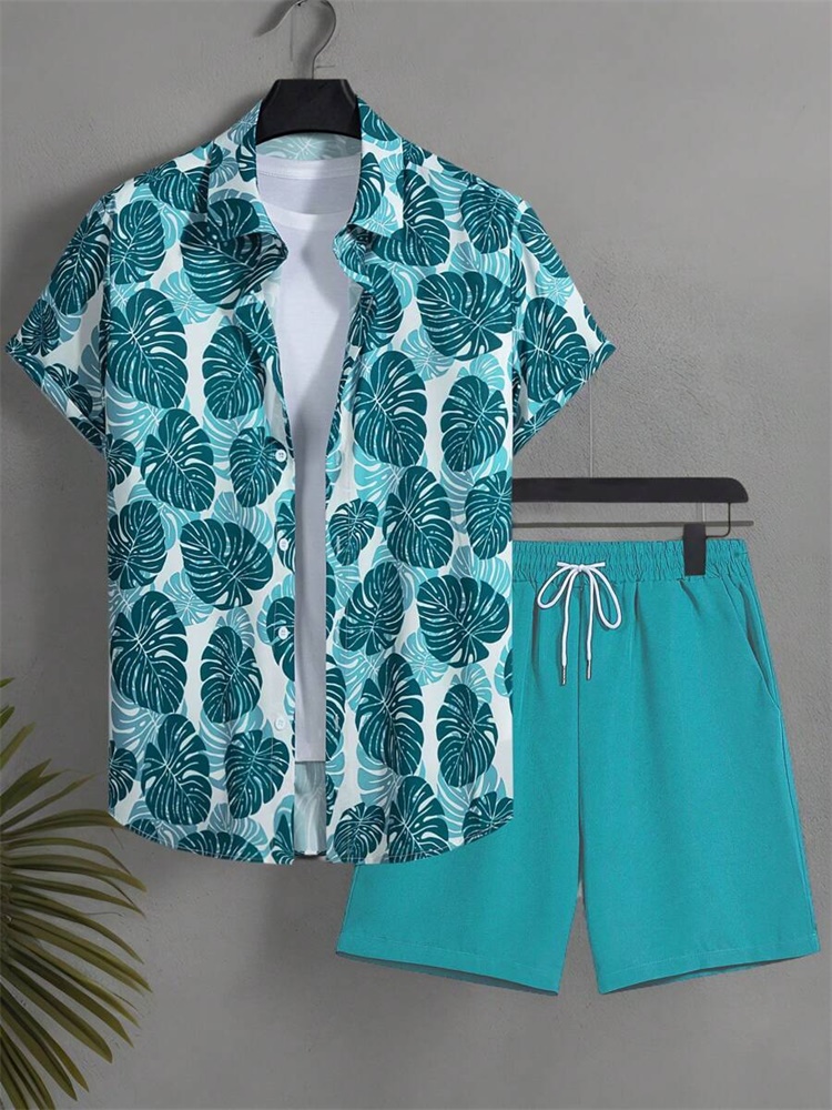 Men's Short-sleeved Shirt Set  - Summer Clothing Types avaliação e preço