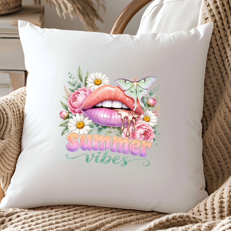 2PCS Colorful Lips Flowers But - Summer Clothing Vibes avaliação e preço