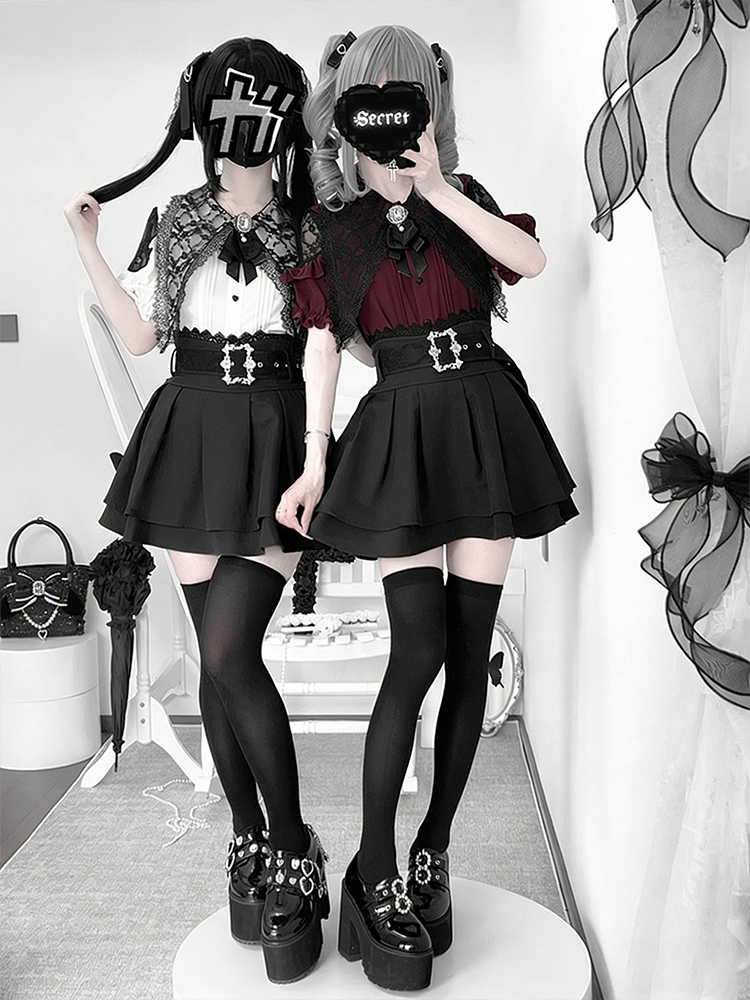 Gothic Style Shoulder Bared Sh - Summer Goth Clothing avaliação e preço