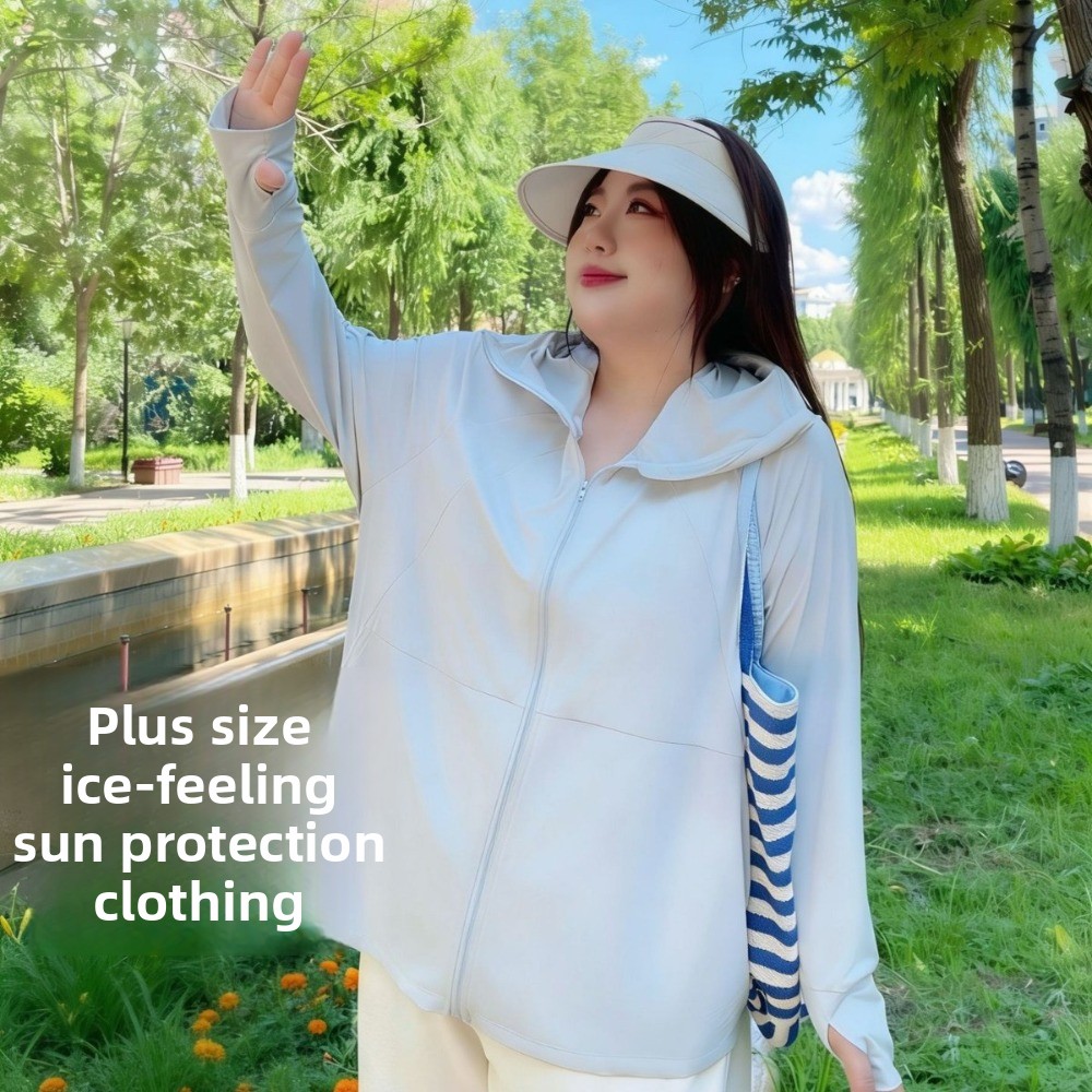 Fat Mm New Plus Size Ice Silk  - Summer Uv Clothing avaliação e preço