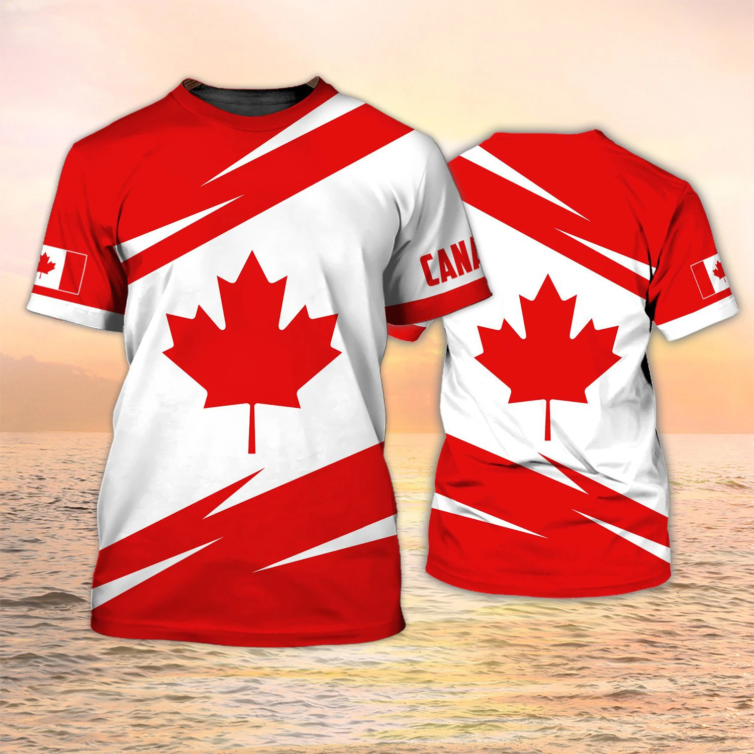 Canada T-Shirts Canadian Flag  - Summer Clothing Canada avaliação e preço
