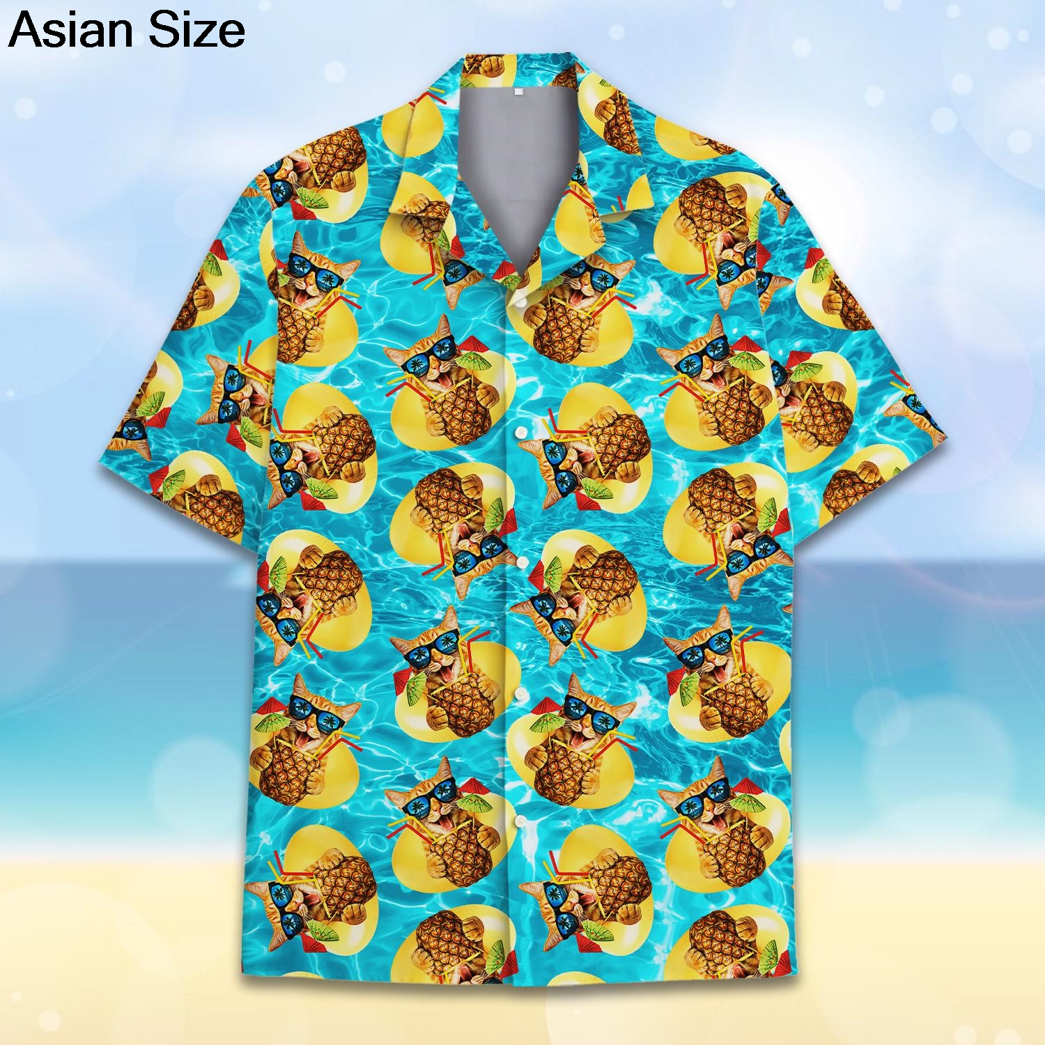 Skull Pineapple Hawaiian Shirt - Summer Vibes Clothing Men avaliação e preço