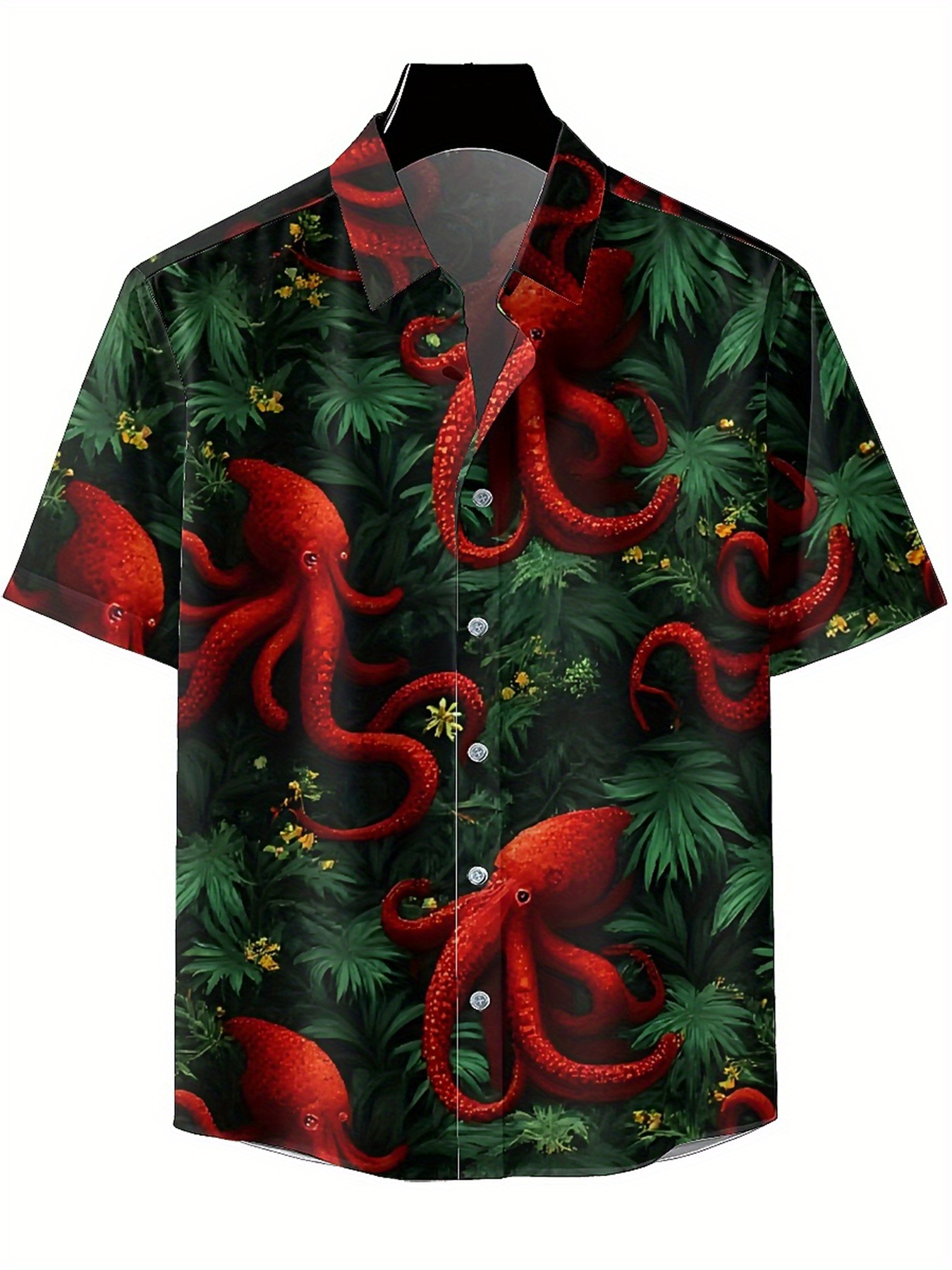Men's Plus Size Hawaiian Shirt - Summer Clothing Patterns avaliação e preço