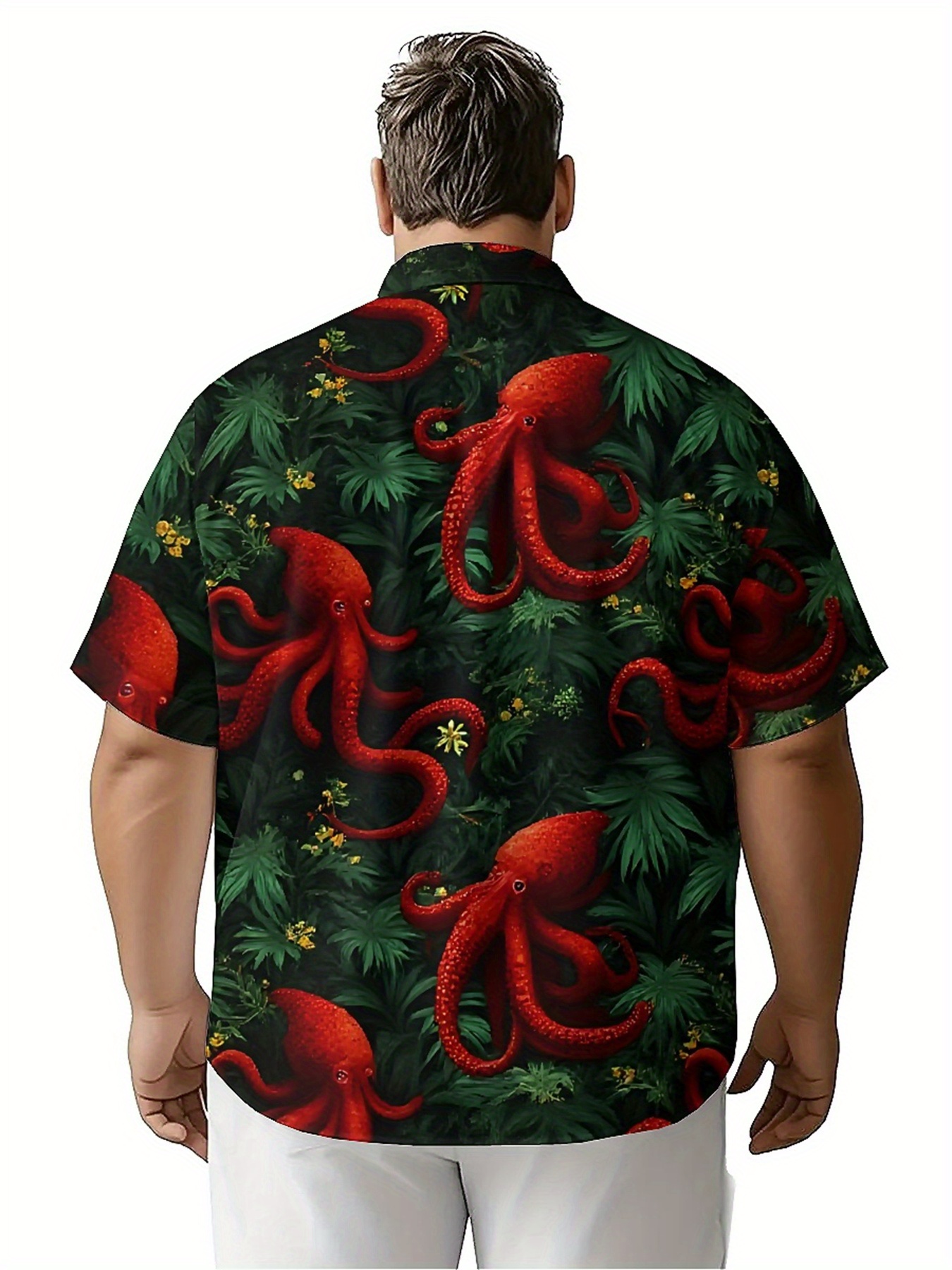 Men's Plus Size Hawaiian Shirt - Summer Clothing Patterns avaliação e preço