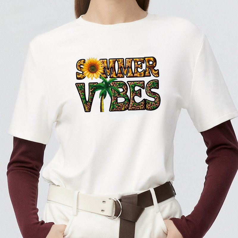 Summer Vibes Iron On Patches H - Summer Clothing Vibes avaliação e preço
