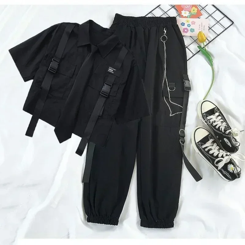 Casual Cargo Pants Suit for Wo - Summer Goth Clothing avaliação e preço