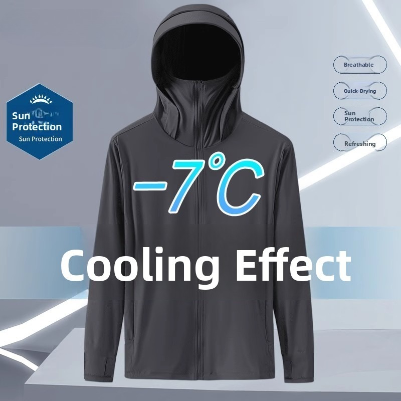 Summer Ice Silk Thin Hooded UV - Summer Uv Clothing avaliação e preço