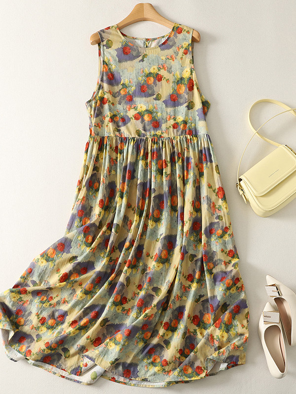 Summer Loose Floral Print Maxi - Summer Clothing Vibes avaliação e preço