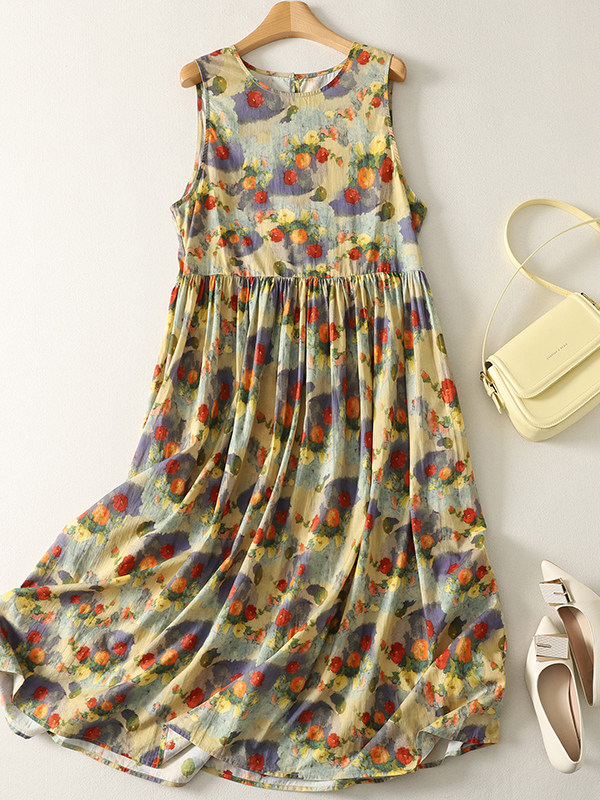Summer Loose Floral Print Maxi - Summer Clothing Vibes avaliação e preço