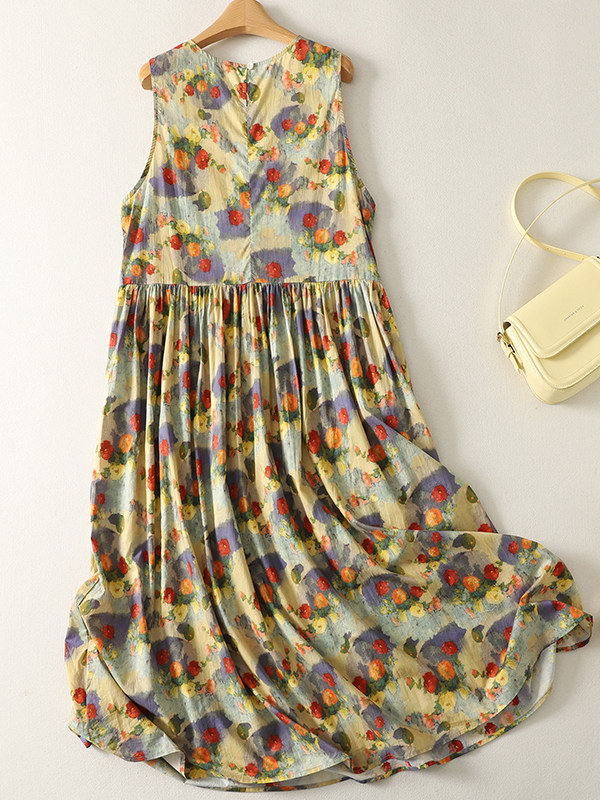 Summer Loose Floral Print Maxi - Summer Clothing Vibes avaliação e preço
