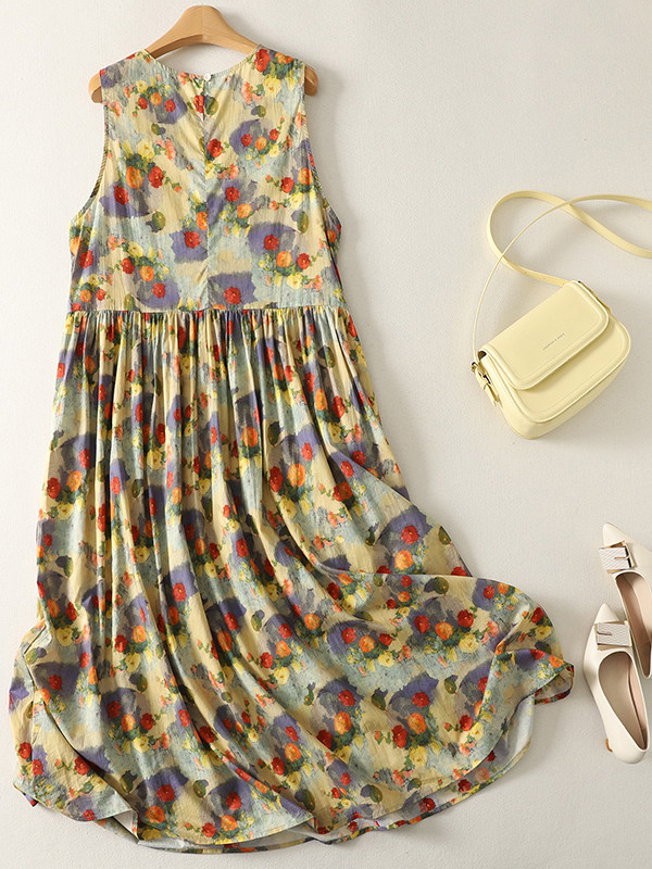 Summer Loose Floral Print Maxi - Summer Clothing Vibes avaliação e preço