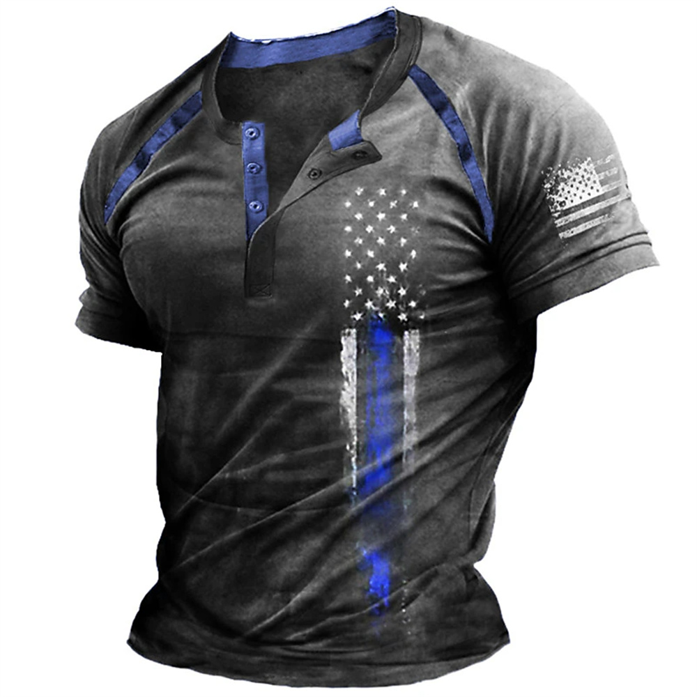 Funny 3D American Flag Print M - Summer Clothes Fashion avaliação e preço