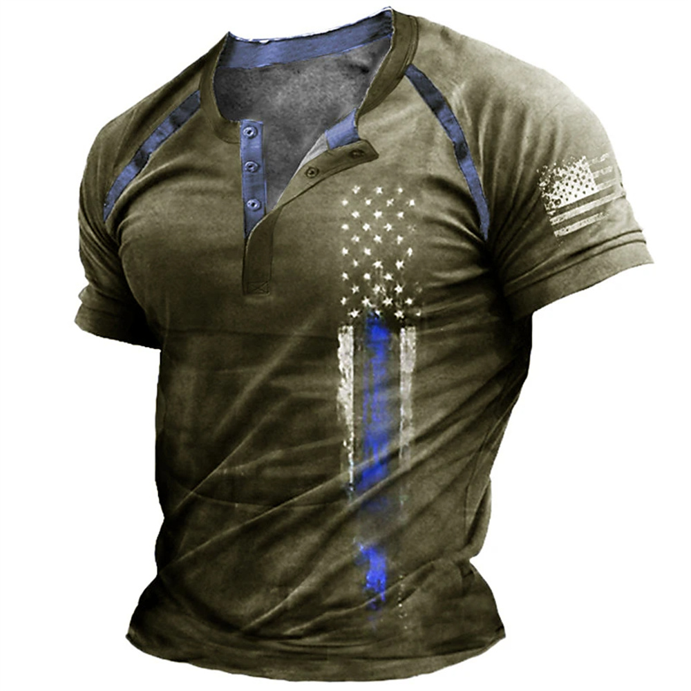 Funny 3D American Flag Print M - Summer Clothes Fashion avaliação e preço