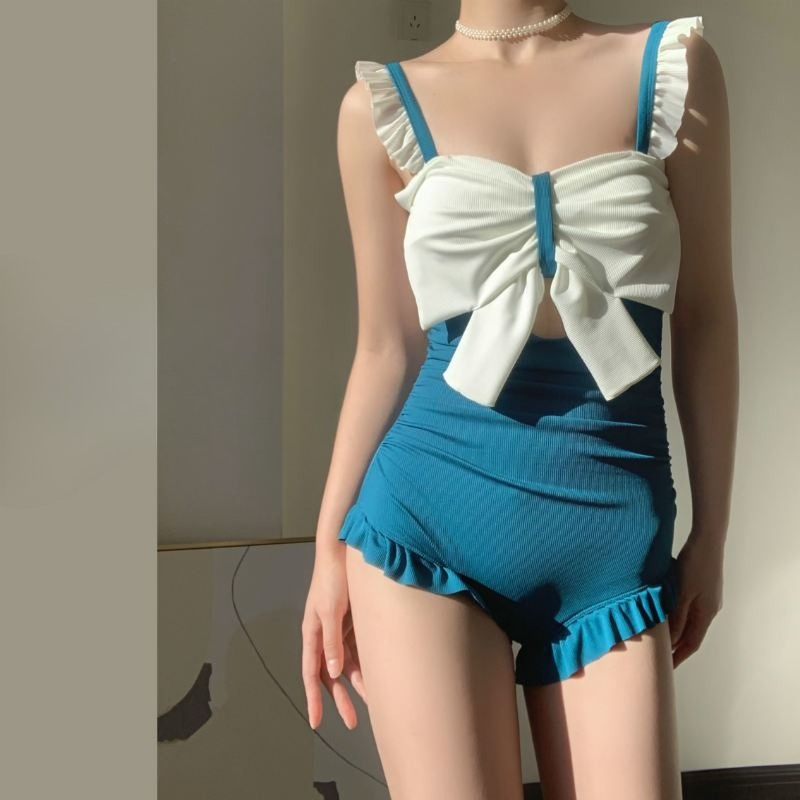 Cute Bowknot Detail Swimwear L - Swimsuit One Piece avaliação e preço