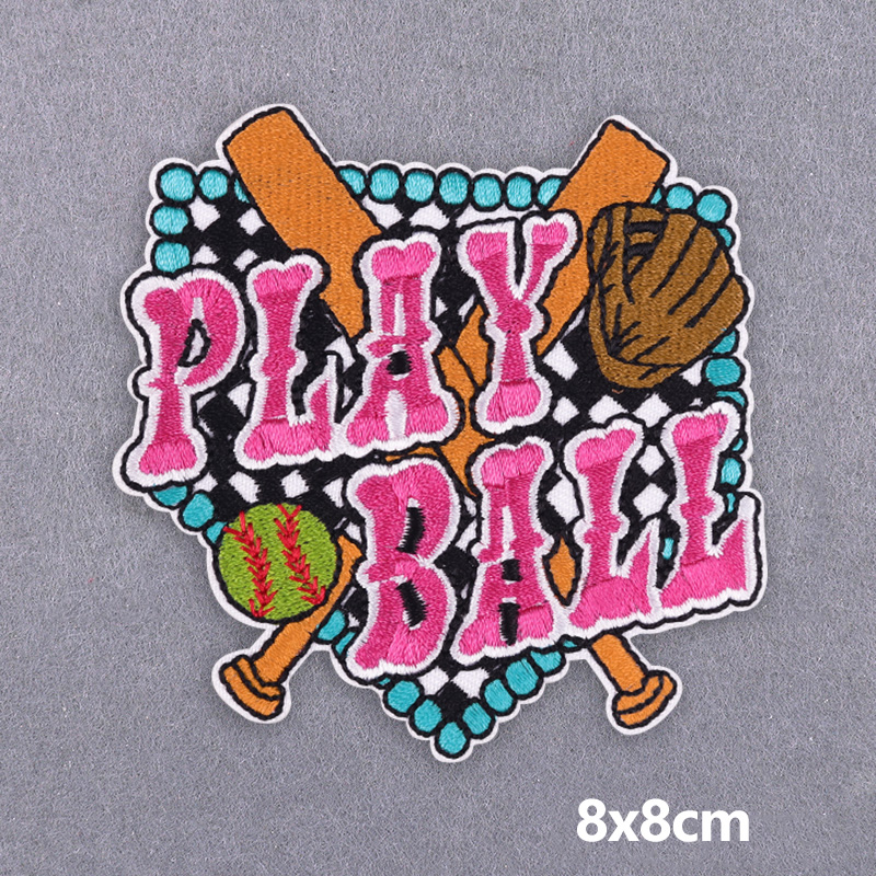 5PCS Play Ball Embroidered Pat - Summer Clothing Vibes avaliação e preço