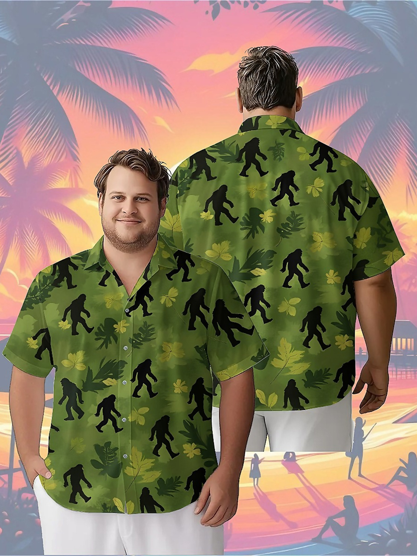 Men's Plus Size Hawaiian Shirt - Summer Clothing Patterns avaliação e preço
