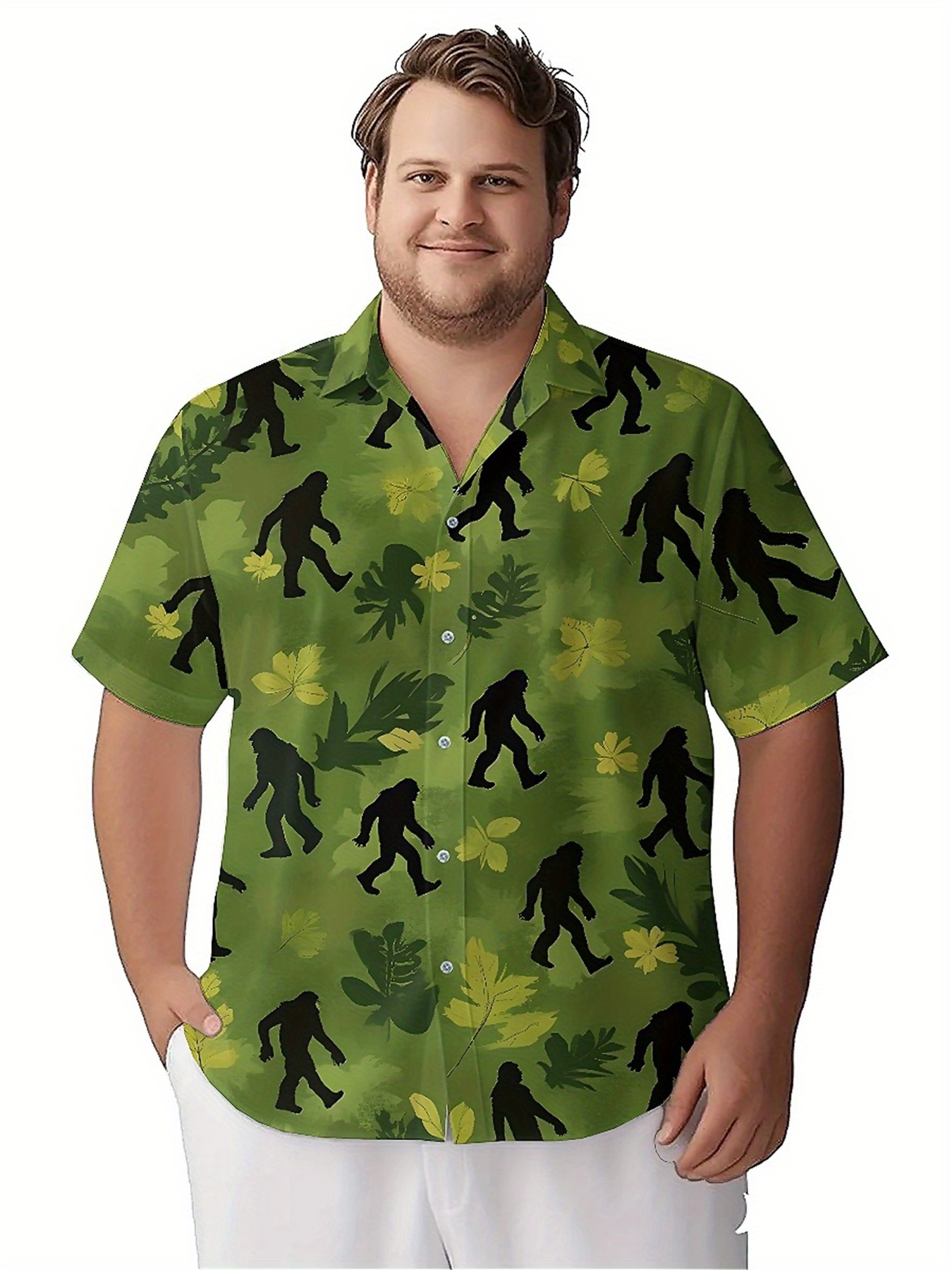 Men's Plus Size Hawaiian Shirt - Summer Clothing Patterns avaliação e preço