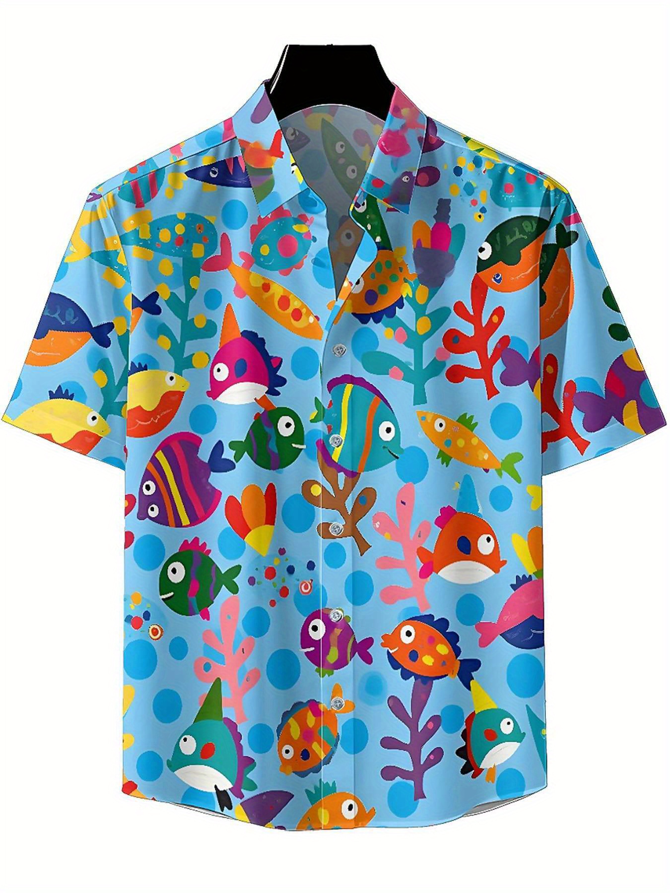 Men's Plus Size Hawaiian Shirt - Summer Clothing Patterns avaliação e preço