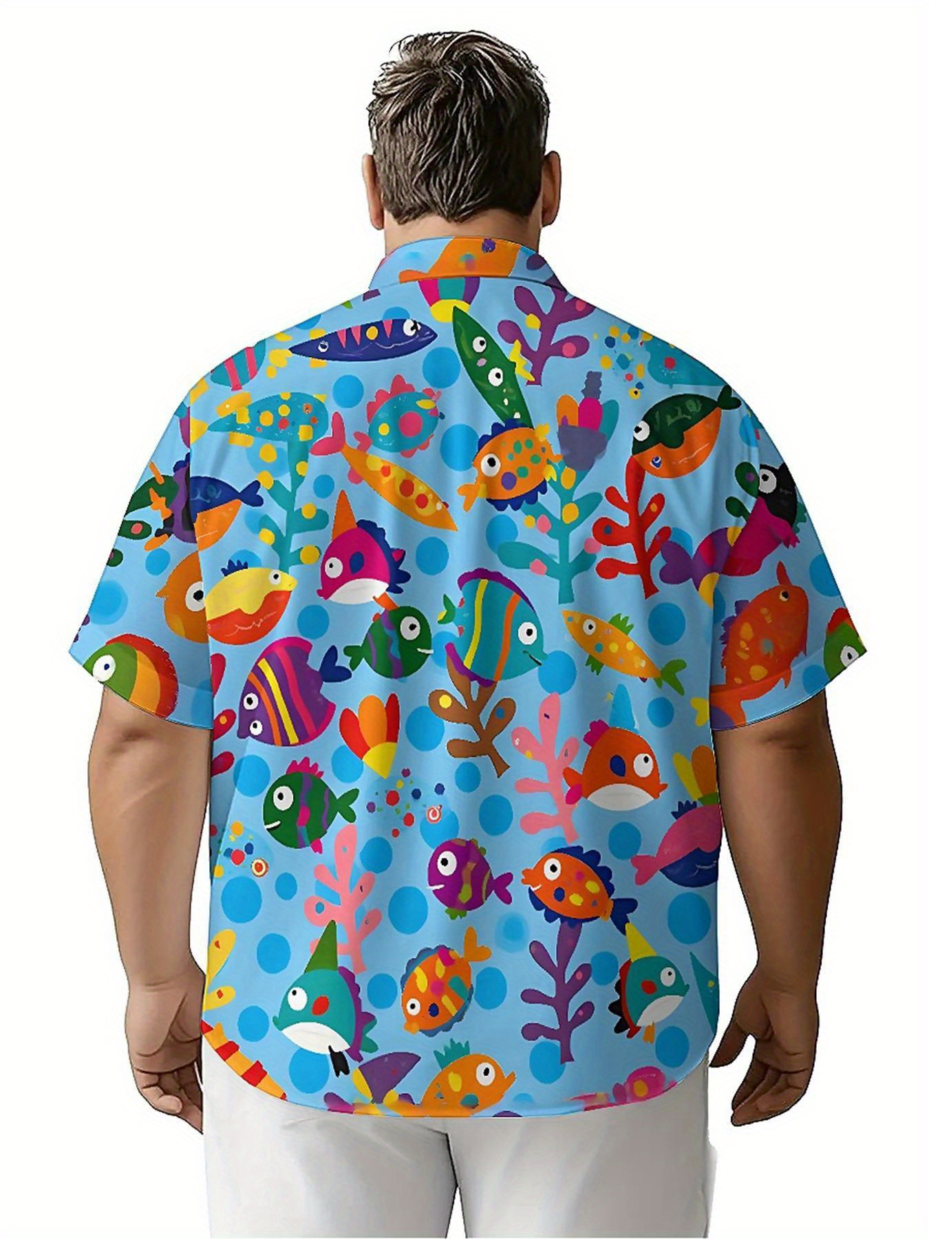 Men's Plus Size Hawaiian Shirt - Summer Clothing Patterns avaliação e preço