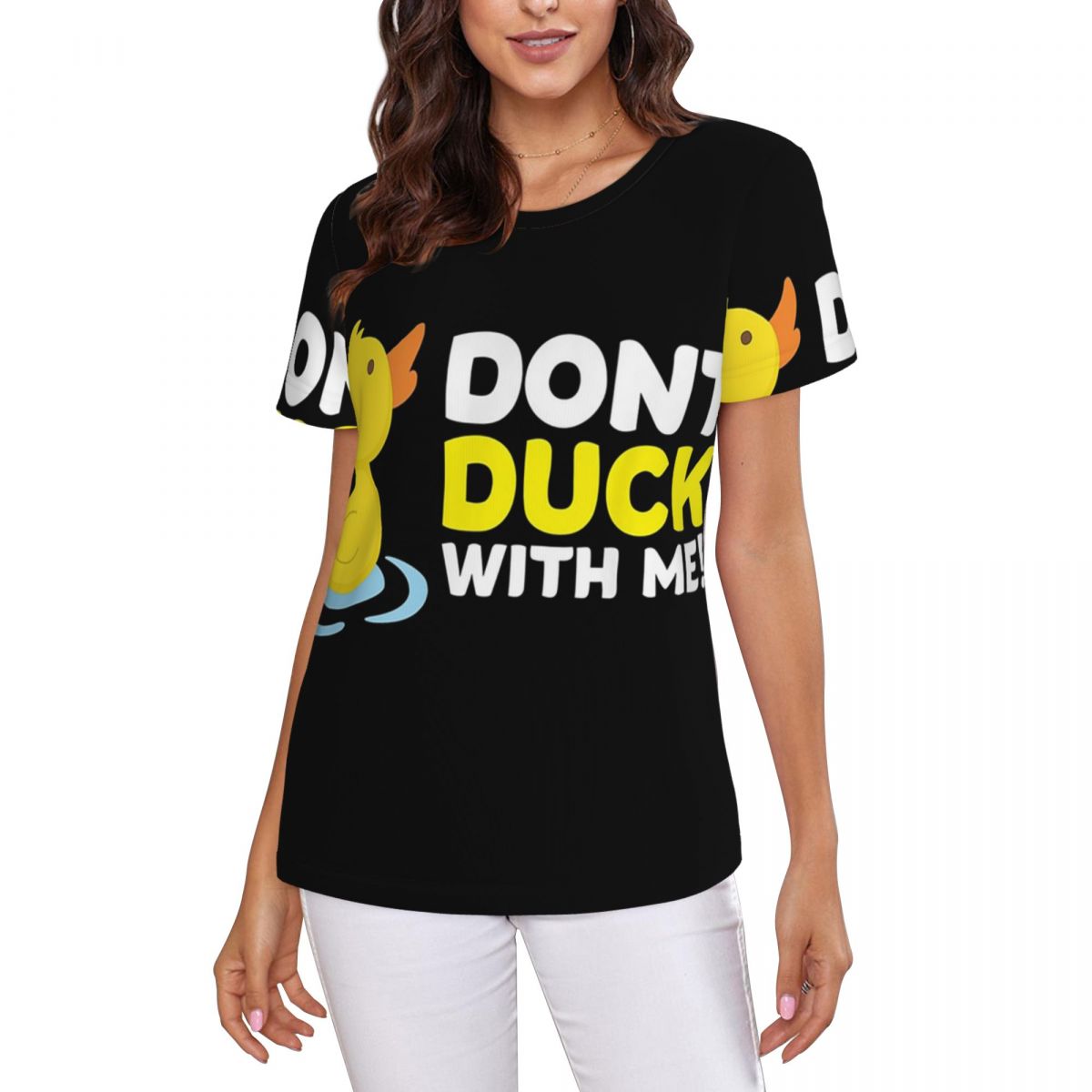 Duck Dont Rubber T-Shirt Women - Summer Duck Clothing avaliação e preço