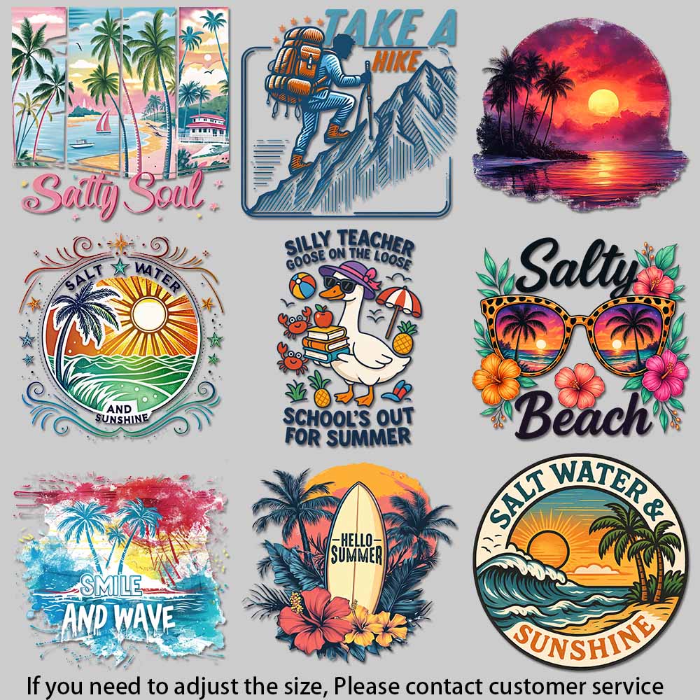 Bright Cartoon Heat Transfer D - Summer Duck Clothing avaliação e preço