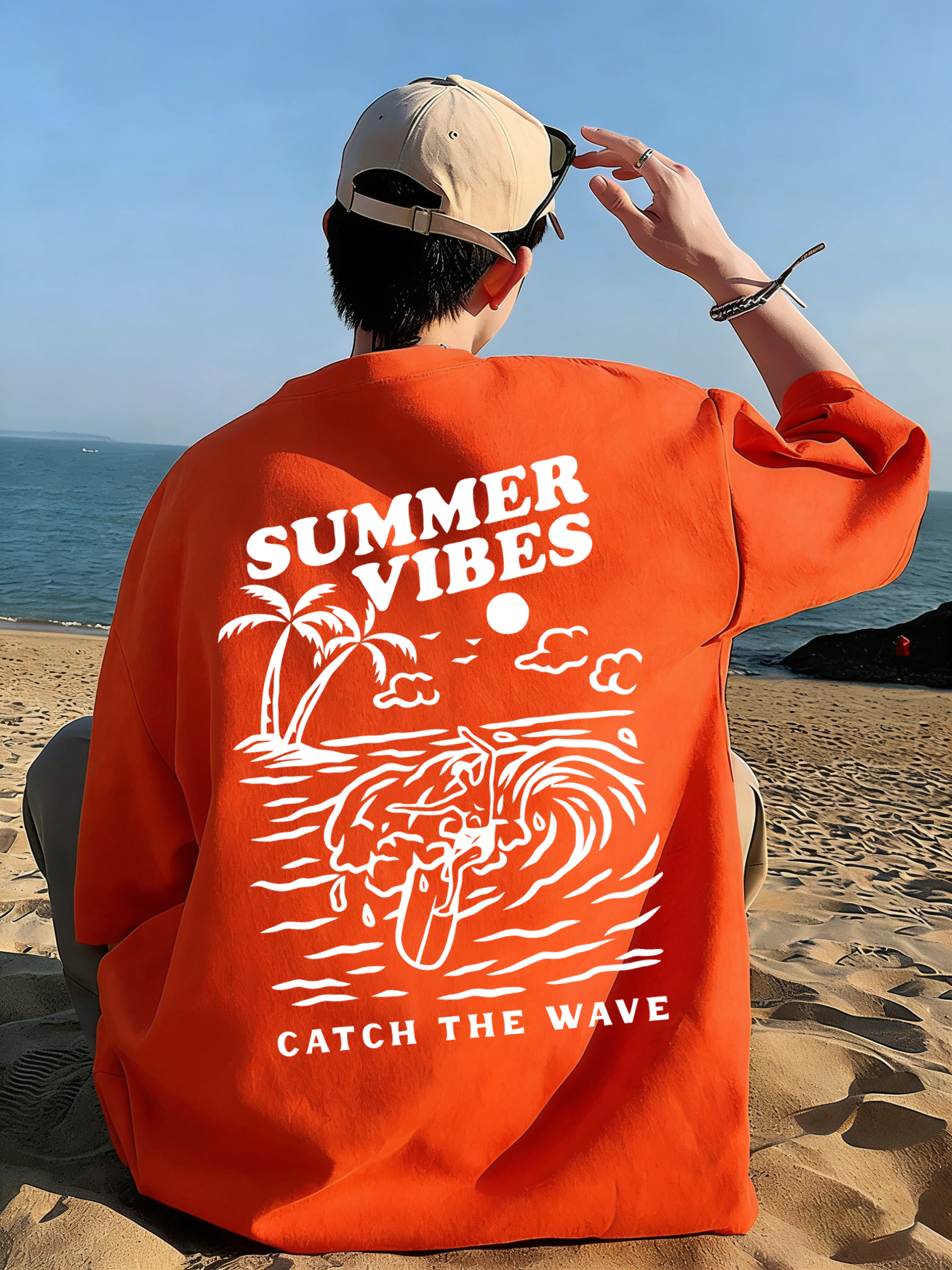 Summer Vibes Catch The Wave T- - Summer Vibes Clothing Men avaliação e preço