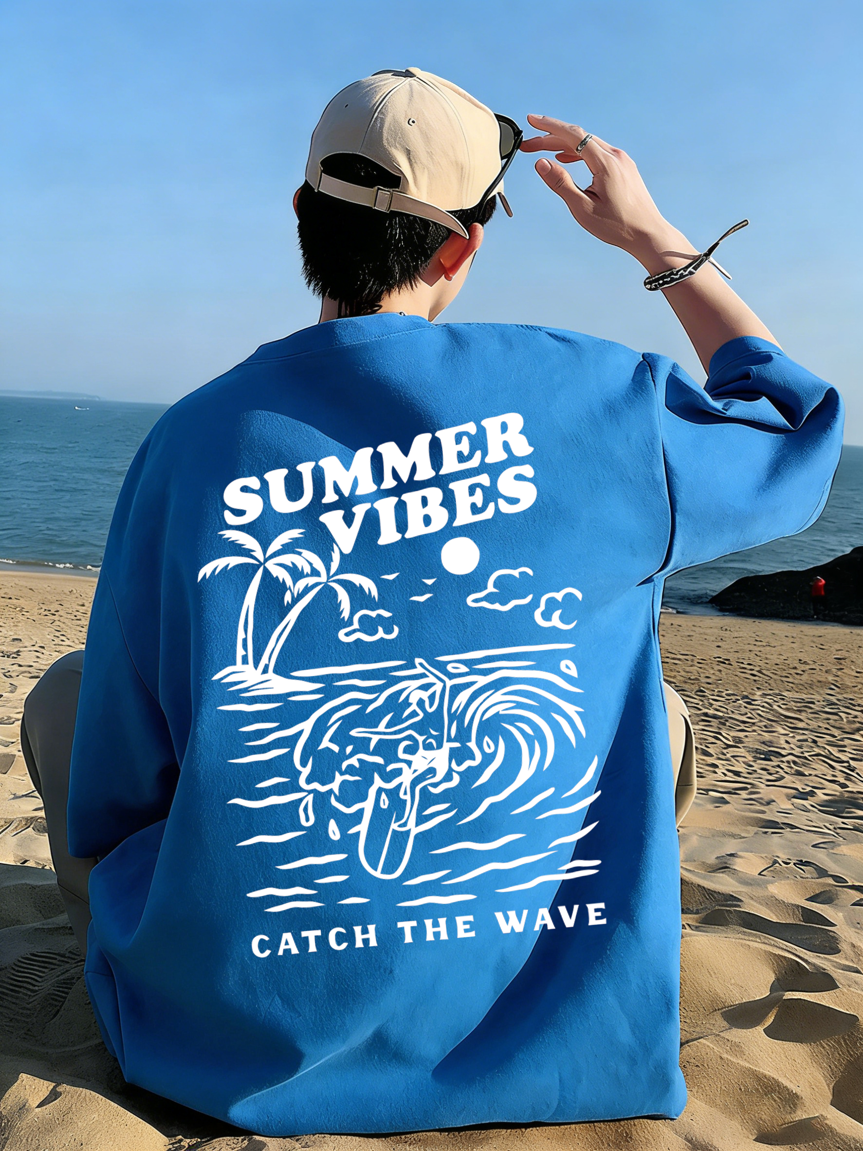 Summer Vibes Catch The Wave T- - Summer Vibes Clothing Men avaliação e preço