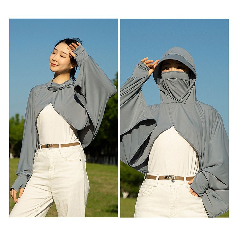 Ice Silk Sunscreen Shawl Long  - Summer Uv Clothing avaliação e preço