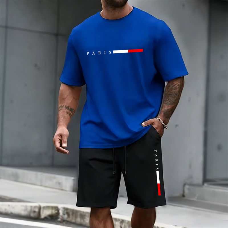 Men's Tracksuit 2 Piece  O-nec - Summer Clothing Plus Size avaliação e preço